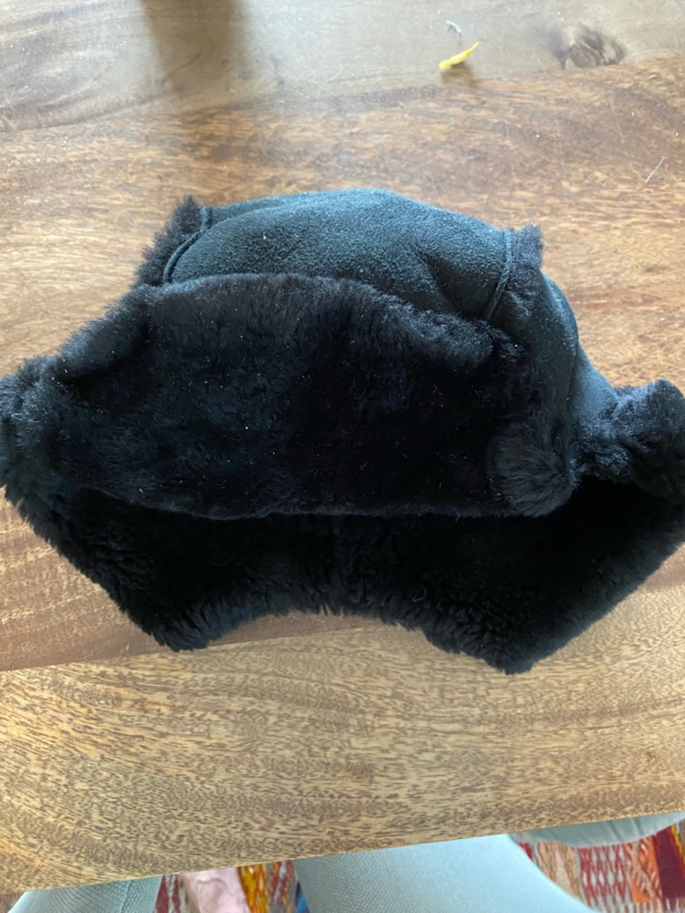 UGG Black Shearling Trapper Hat